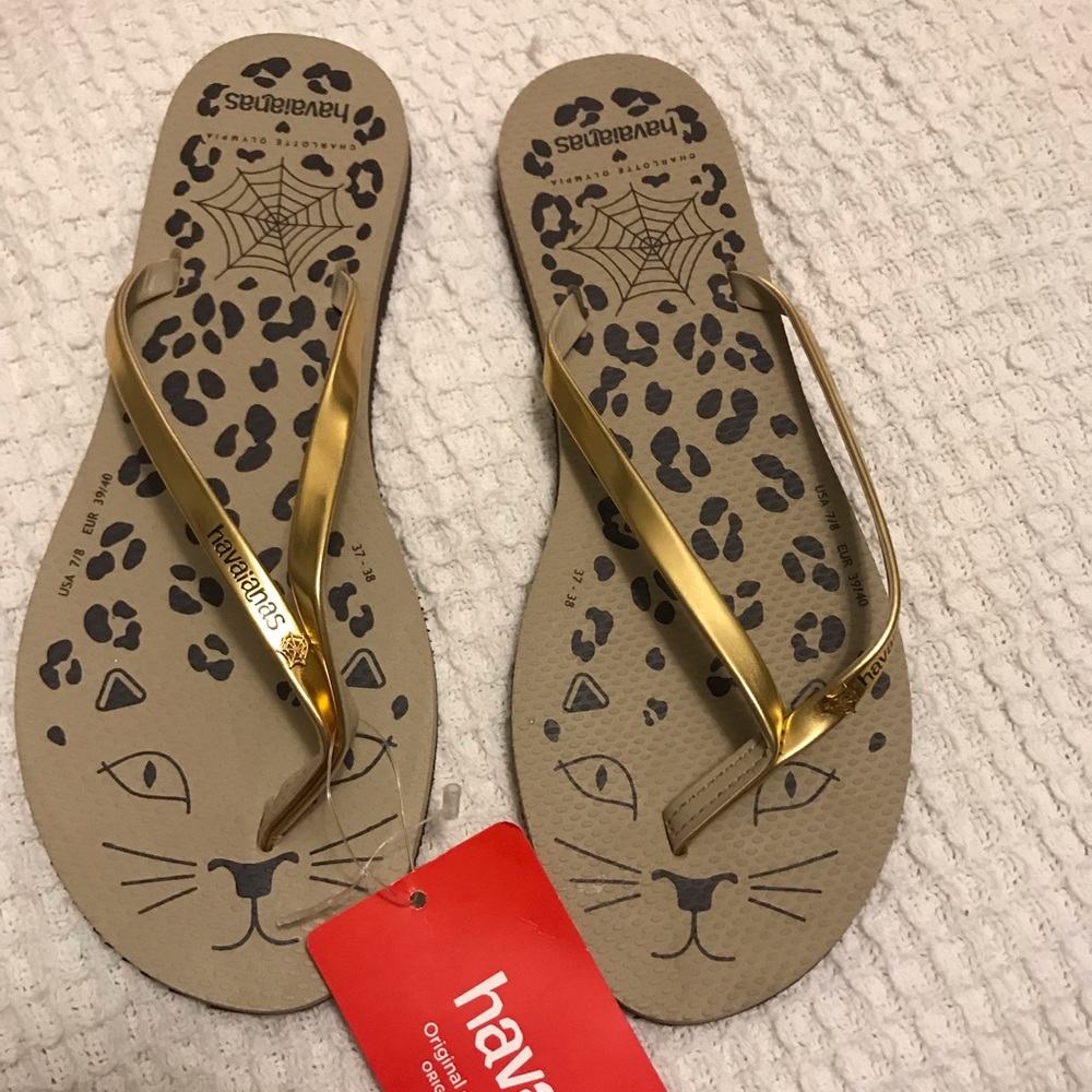 Charlotte Olympia havianas kitty flip flops